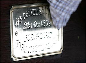 Plaque on HMS Victory