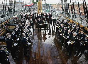 Ceremony on board HMS Victory