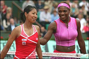 Serena Williams and Shinobu Asagoe