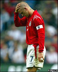 The England captain is replaced in the 82nd minute