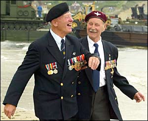 Former Royal Marine Jack Tilley, 79, and Albert Lewis, 85