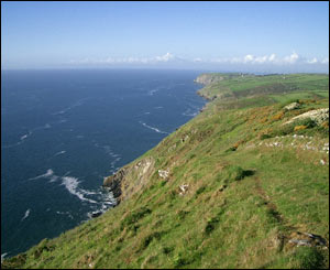 Dan Thomas took this picture looking up the coast to New Quay and Aberystwyth
