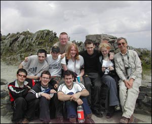 Technical theatre students from Yale College, Wrexham, on the summit of Snowdon (Paul Hernon) 