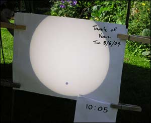 Tim Lewis took this picture of the Transit of Venus in Maesycwmmer