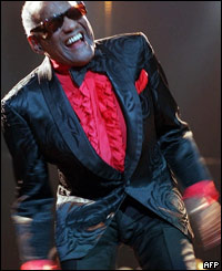 Ray Charles performs