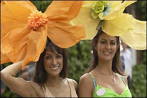Racegoers show off their flower power