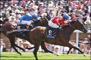 Kieran Fallon on Iceman beats Frankie Dettori on Council Member 