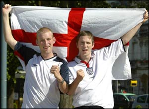 England fans with flag
