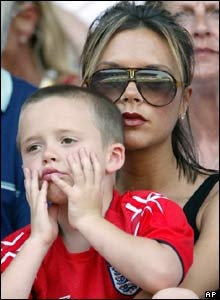 Victoria Beckham and her son Brooklyn