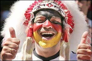 Germany's legions of fans pour into Porto in good spirits and optimistic of a win against Latvia