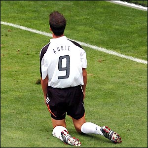 Freddie Bobic looks forlorn as another chance goes begging for Germany