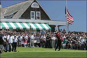 Tiger Woods begins the final round nine shots adrift