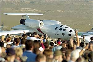 SpaceShipOne prepare for its flight
