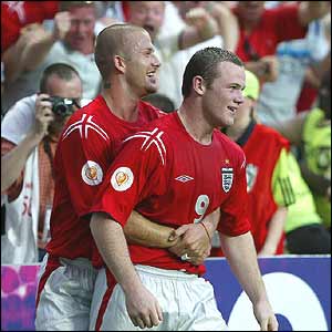 David Beckham and Wayne Rooney