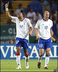 Thierry Henry and Zinedine Zidane