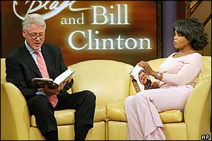 Clinton reads from his book on the Oprah Winfrey Show