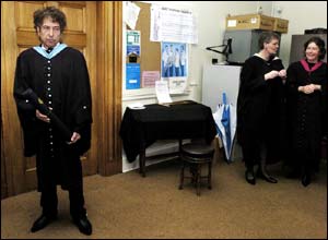 Bob Dylan after the ceremony