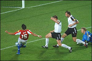 Milan Baros scores the Czech's winner 