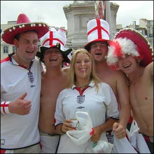 Fans in central Lisbon