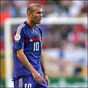Frustration for Zinedine Zidane 