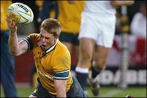 South African-born Rathbone celebrates yet another try