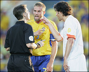 Olof Mellberg and Ruud van Nistelrooy