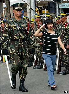 Gloria Arroyo's daughter rehearses parade in Cebu