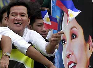 Supporter of Gloria Arroyo in Rizal Park, Manila