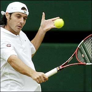 The rain delays seem to have helped the Frenchman as he makes the current champion work for victory