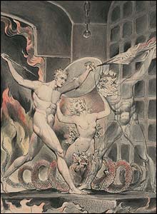 Satan Sin and Death - Satan Comes to the Gates of Hell. Courtesy of the Huntingdon Library, Art Collections and Botanical Gardens, San Marino, California