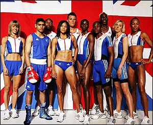 Members of Team GB pose in their kit