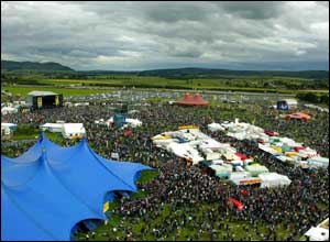 The T in the Park site at Balado near Kinross