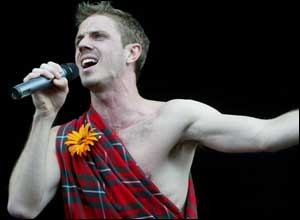 The Scissor Sisters on the main stage during the second day of T in the Park