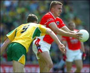 Armagh's Phillip Lougran was a non-stop worker in the Armagh midfield 