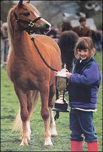 Dr Davies' granddaughter with Ceulan Mariah 