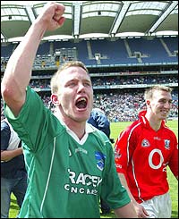 Martin McGrath celebrates Fermanagh's win