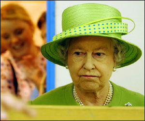 The Queen in the food hall