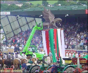 Welsh dragon on parade ground
