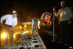 Derailed Turkish train