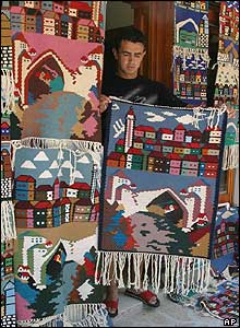 Rug vendor in Mostar