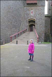 Tony Monger's granddaughter, Sophie, taken outside Castell Coch 