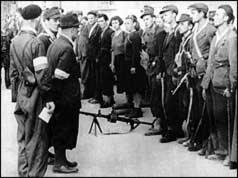 Home Army lined up as if for inspection. Photo courtesy of Roman Banach/warsawuprising.com