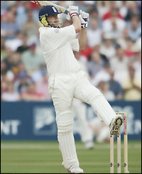 Andrew Flintoff sets his highest score in Test cricket