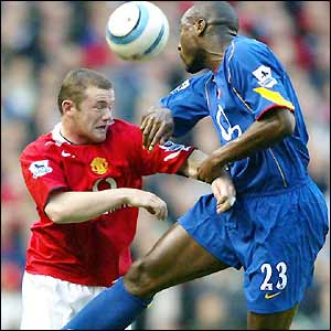 Wayne Rooney and Sol Campbell lock horns 