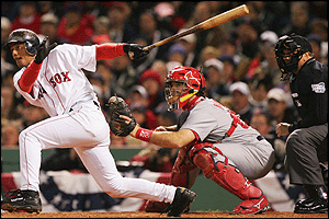 Orlando Cabrera singles against St Louis