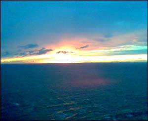 Sunset during the storm taken from the lookout point above Barsey Island near Uwchmynydd (Barry Jackson)