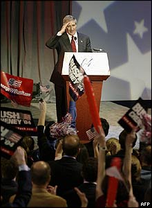 Bush chief of staff Andrew Card addresses Republican supporters