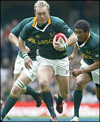 Marius Joubert of South Africa in action