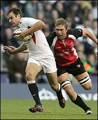 Fly-half Charlie Hodgson scores