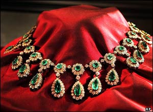 An emerald necklace worn by Maria Callas 